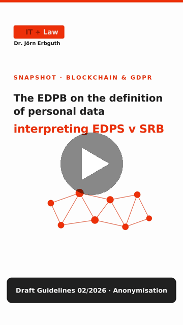 New EDPB anonymisation guidelines — and how they read EDPS v SRB